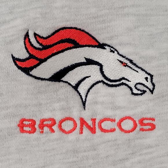 LEE Denver-Broncos Hoodie Womens Medium 22x22 Boxy Baggy Crop - Picture 11 of 14
